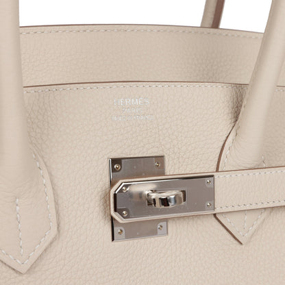 Hermes Birkin 35 Craie Togo Palladium Hardware