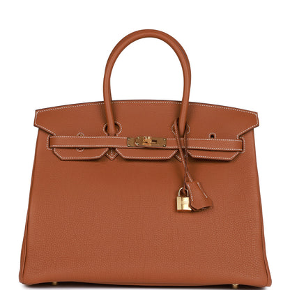 Hermes Birkin 35 Gold Togo Gold Hardware