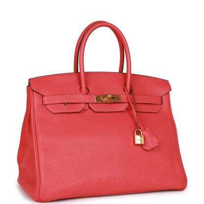 Hermes Birkin 35 Bougainvillea Clemence Gold Hardware