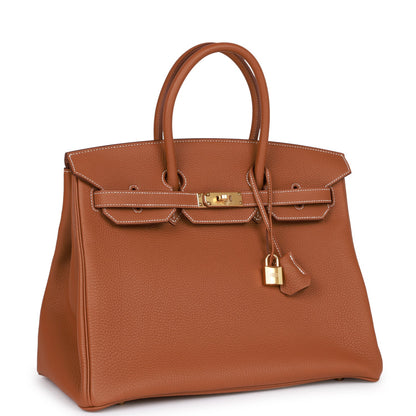 Hermes Birkin 35 Gold Togo Gold Hardware