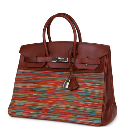 Hermes Birkin 35 Vibrato Rouge H Boxcalf Palladium Hardware