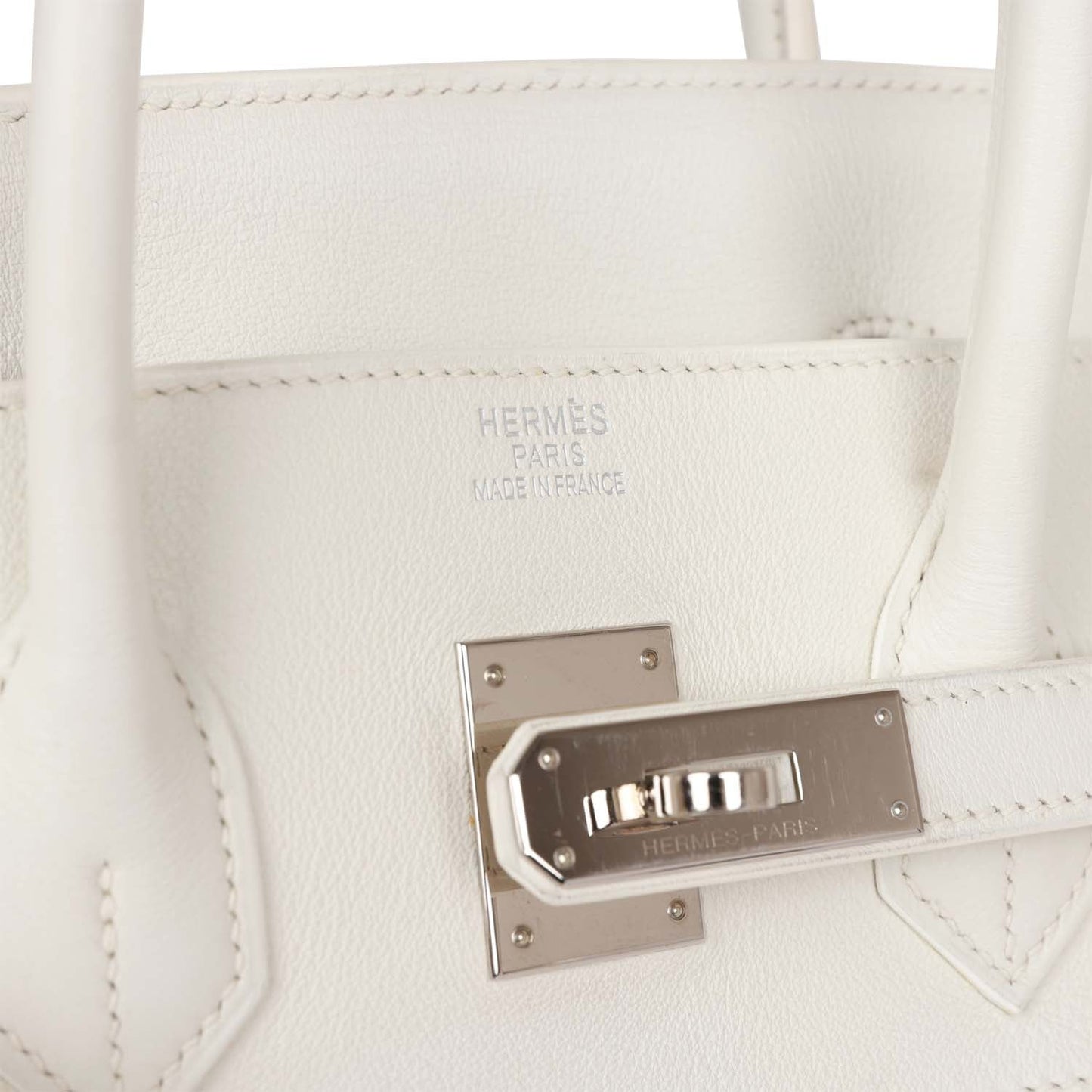 Hermes Birkin 35 White Gulliver and Toile H Palladium Hardware