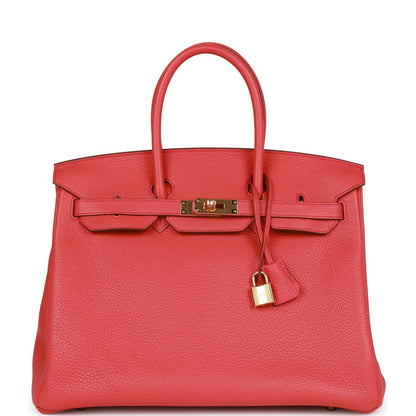 Hermes Birkin 35 Bougainvillea Clemence Gold Hardware