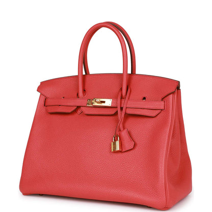 Hermes Birkin 35 Bougainvillea Clemence Gold Hardware