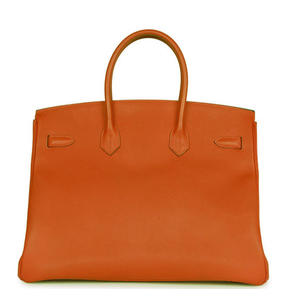 Hermes Birkin 35 Feu Epsom Gold Hardware