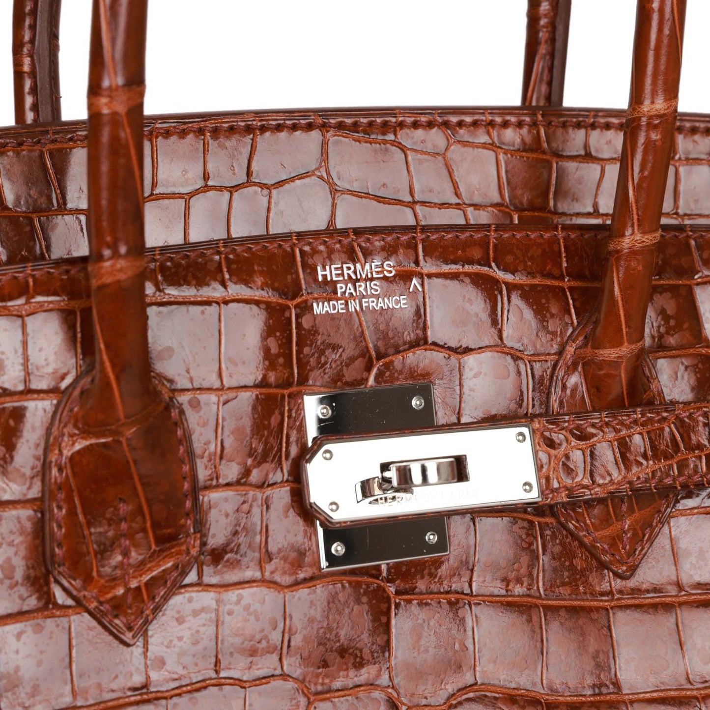 Hermes Birkin 35 Miel Shiny Porosus Crocodile Palladium Hardware