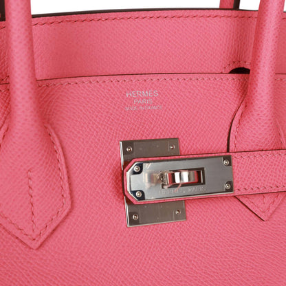 Hermes Birkin 30 Rose Confetti Epsom Palladium Hardware