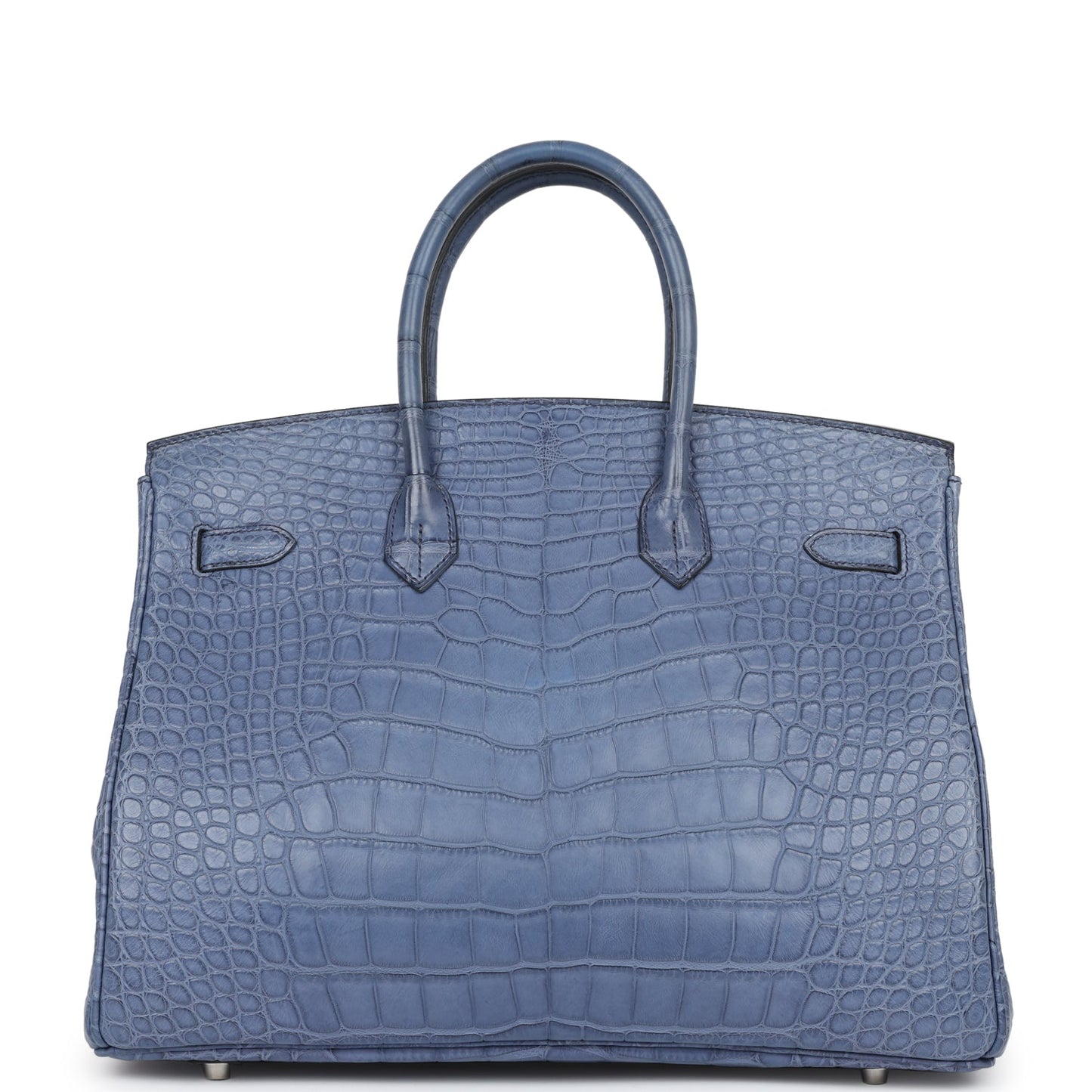 Hermes Birkin 35 Bleu Brighton Matte Alligator Palladium Hardware