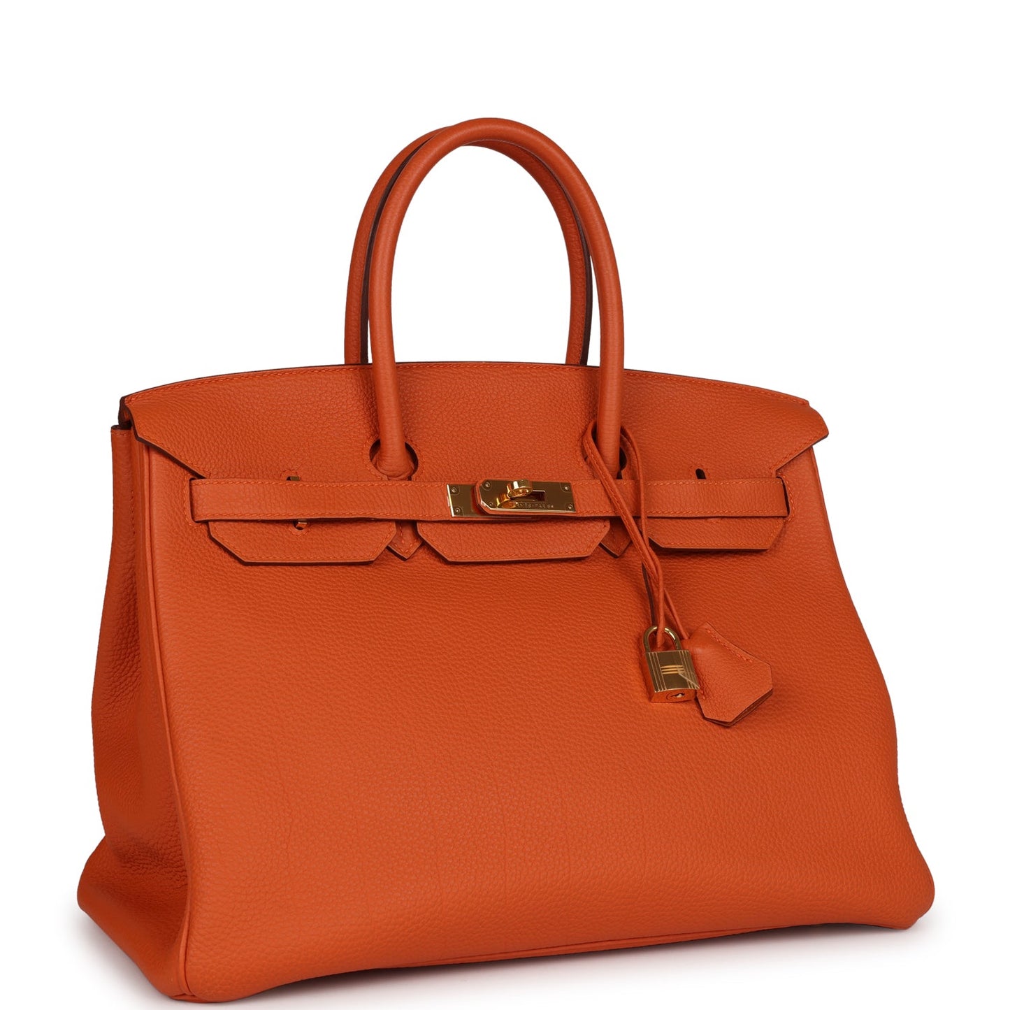 Hermes Birkin 35 Orange H Clemence Gold Hardware