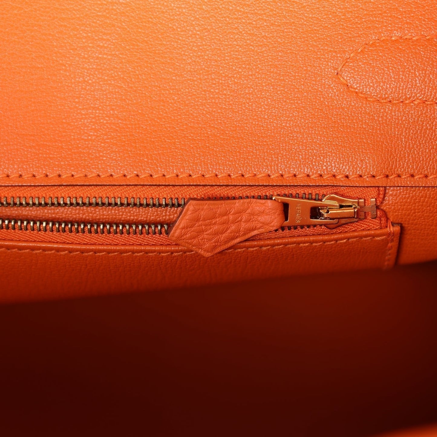 Hermes Birkin 35 Orange H Clemence Gold Hardware