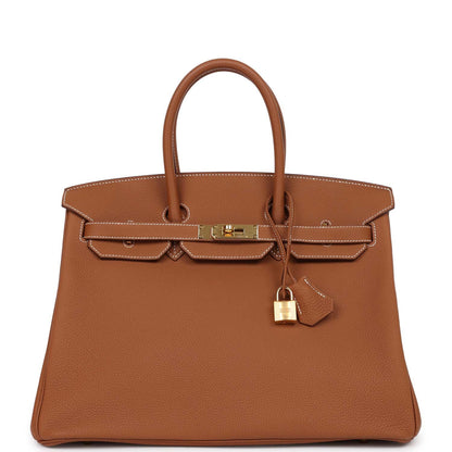 Hermes Birkin 35 Gold Togo Gold Hardware