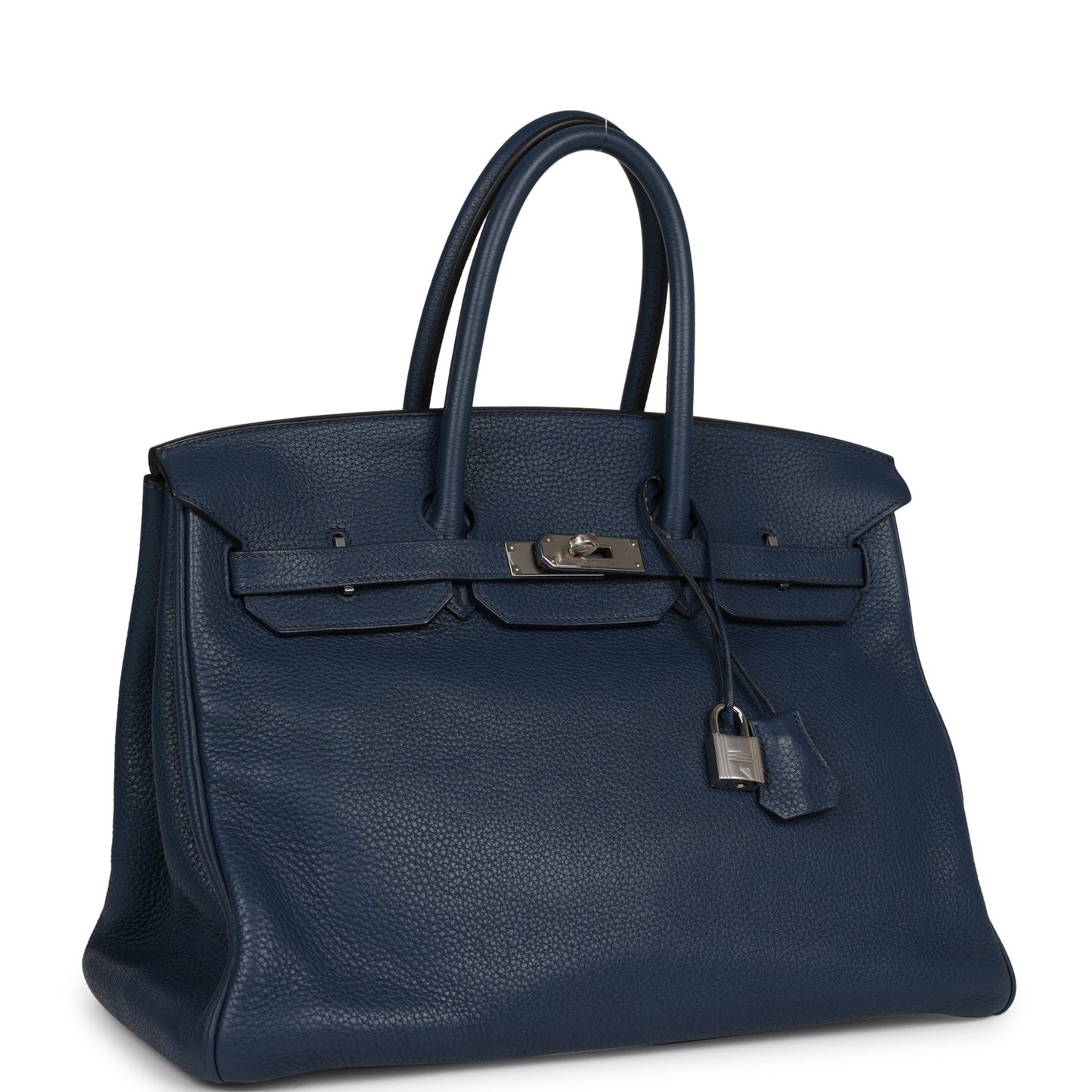 Hermes Birkin 35 Bleu De Prusse Clemence Palladium Hardware