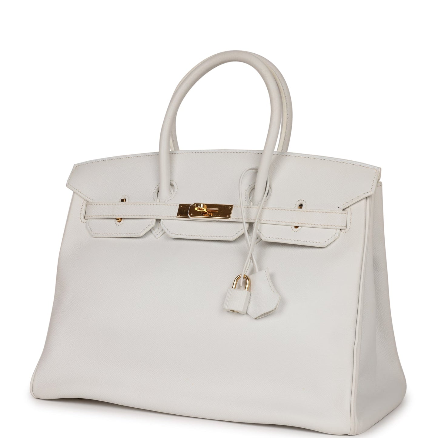 Hermes Birkin 35 White Epsom Gold Hardware