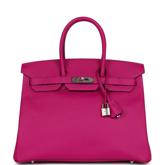 Hermes Birkin 35 Rose Pourpre Epsom Palladium Hardware