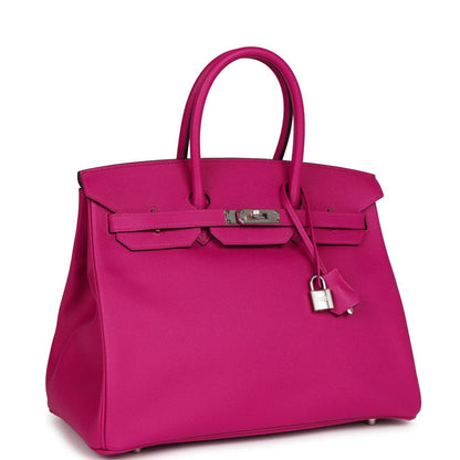 Hermes Birkin 35 Rose Pourpre Epsom Palladium Hardware