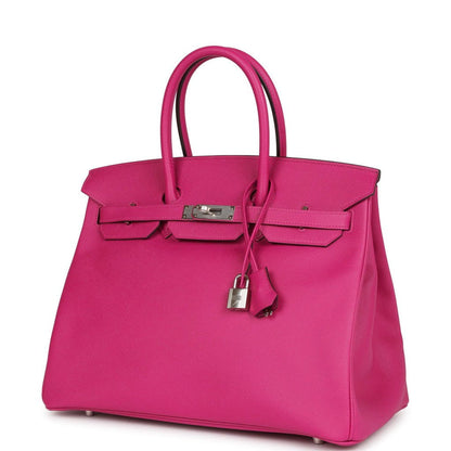 Hermes Birkin 35 Rose Pourpre Epsom Palladium Hardware