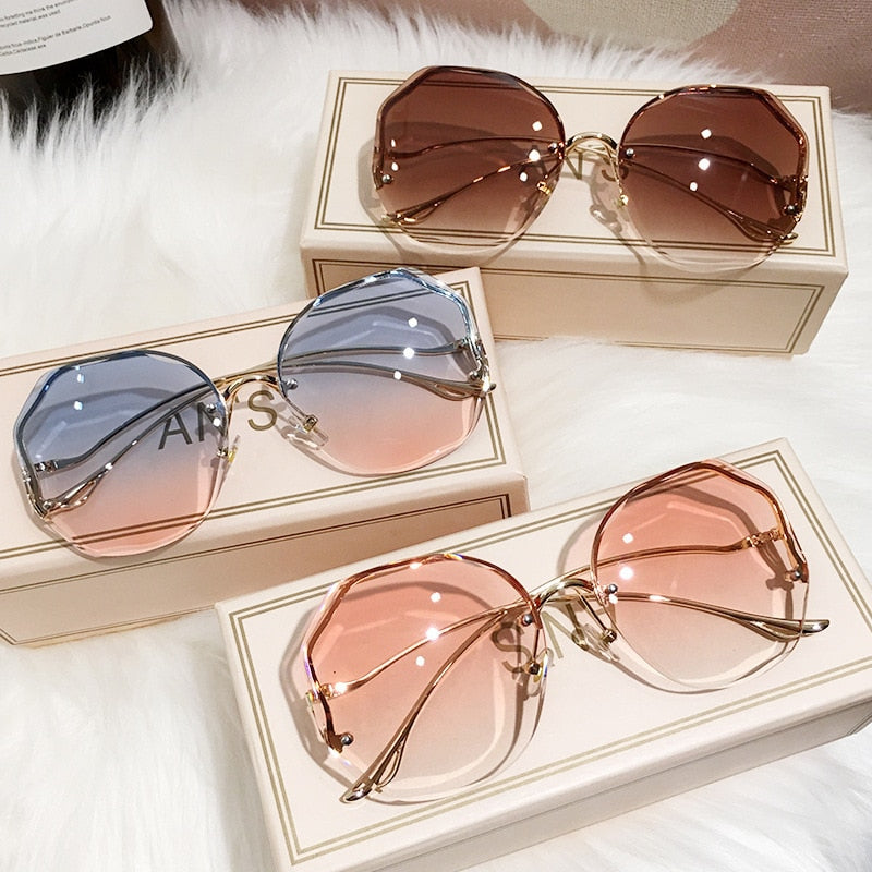 Irregular Round Sunglasses Women