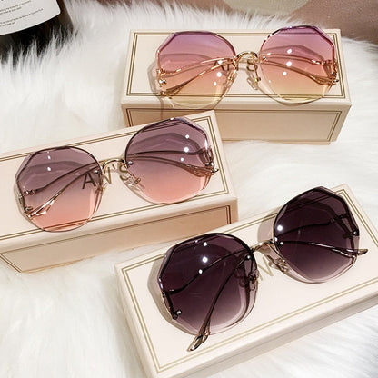 Irregular Round Sunglasses Women