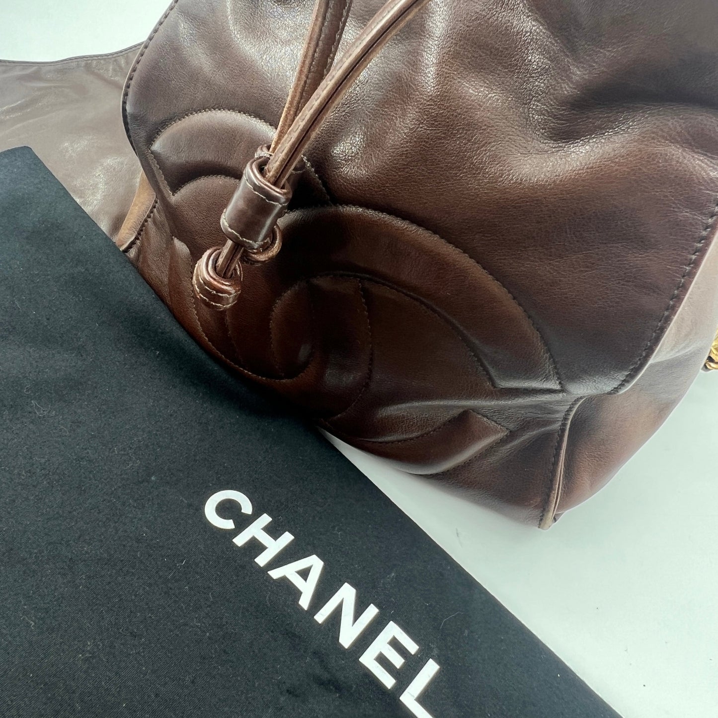 Chanel Vintage CC Drawstring Bucket Bag Small Year 1995 (Dust Bag)