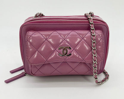 Chanel Purple Patent Pocket Box Camera Case