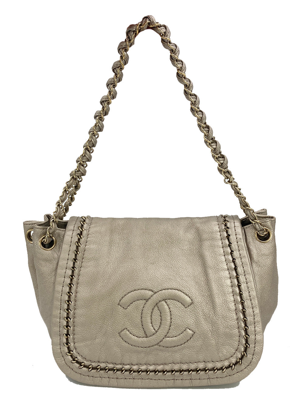 Chanel Champagne Timeless Accordion Flap Bag