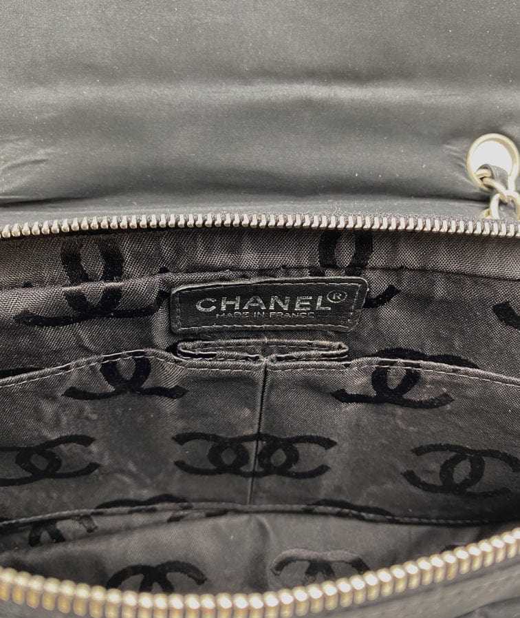 Chanel Black Nylon Chocolate Bar Flap Bag