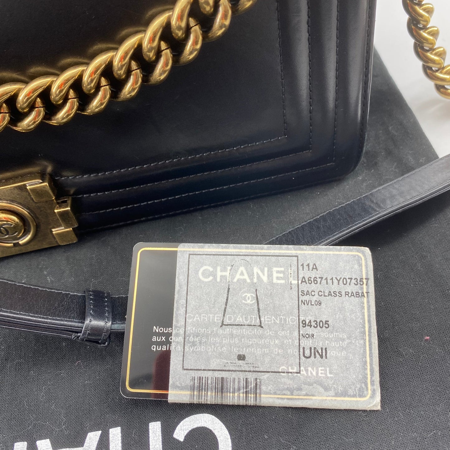 Chanel glazed leather le boy flap bag TWS