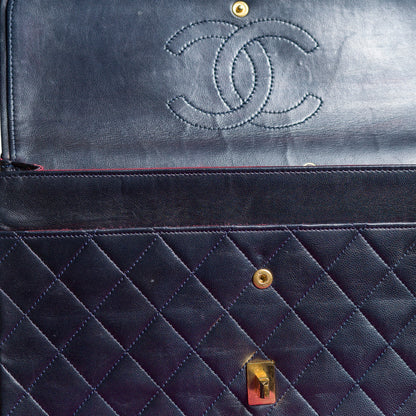 Chanel midnight blue Timeless 25 bag - 1988