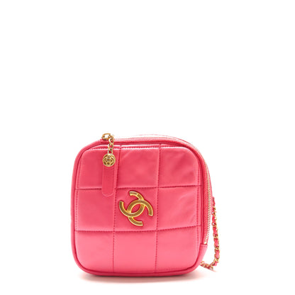 CHANEL Diamond Crossbody Chain- Pink