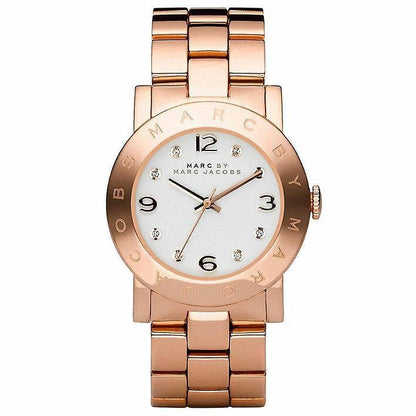 Ladies / Womens AMY Rose Gold Stainless Steel Marc Jacobs Designer Watch MBM3077