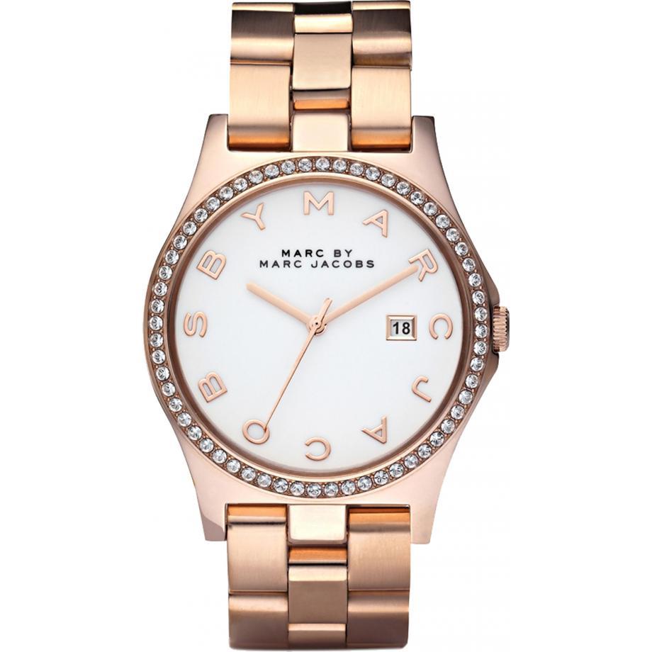 Ladies / Womens Henry Rose Gold Stainless Steel Marc Jacobs Designer Watch MBM3079