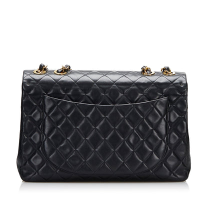 Chanel Classic Double Flap Jumbo Black Lambskin Gold