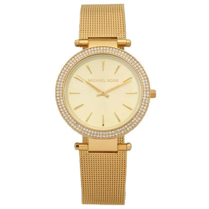 Ladies / Womens Darci Gold Tone Mesh Michael Kors Designer Watch MK3368