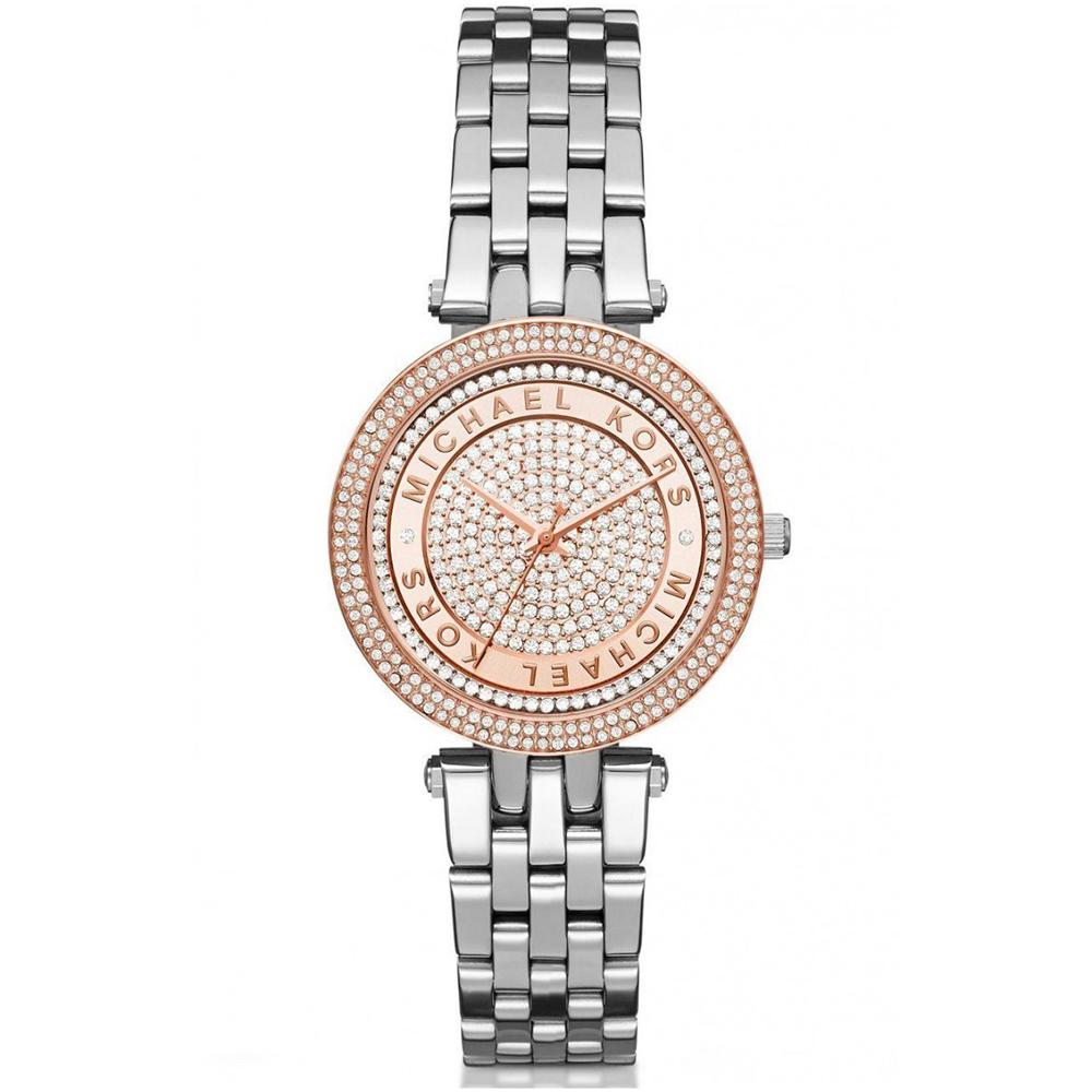 Ladies / Womens Mini Darci Rose Gold & Silver Stainless Steel Michael Kors Designer Watch MK3446