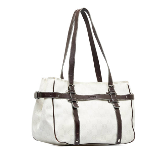 White Loewe Anagram Tote Bag