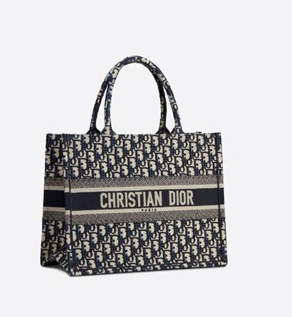 Dior Women Book Tote With Oblique Embroidery