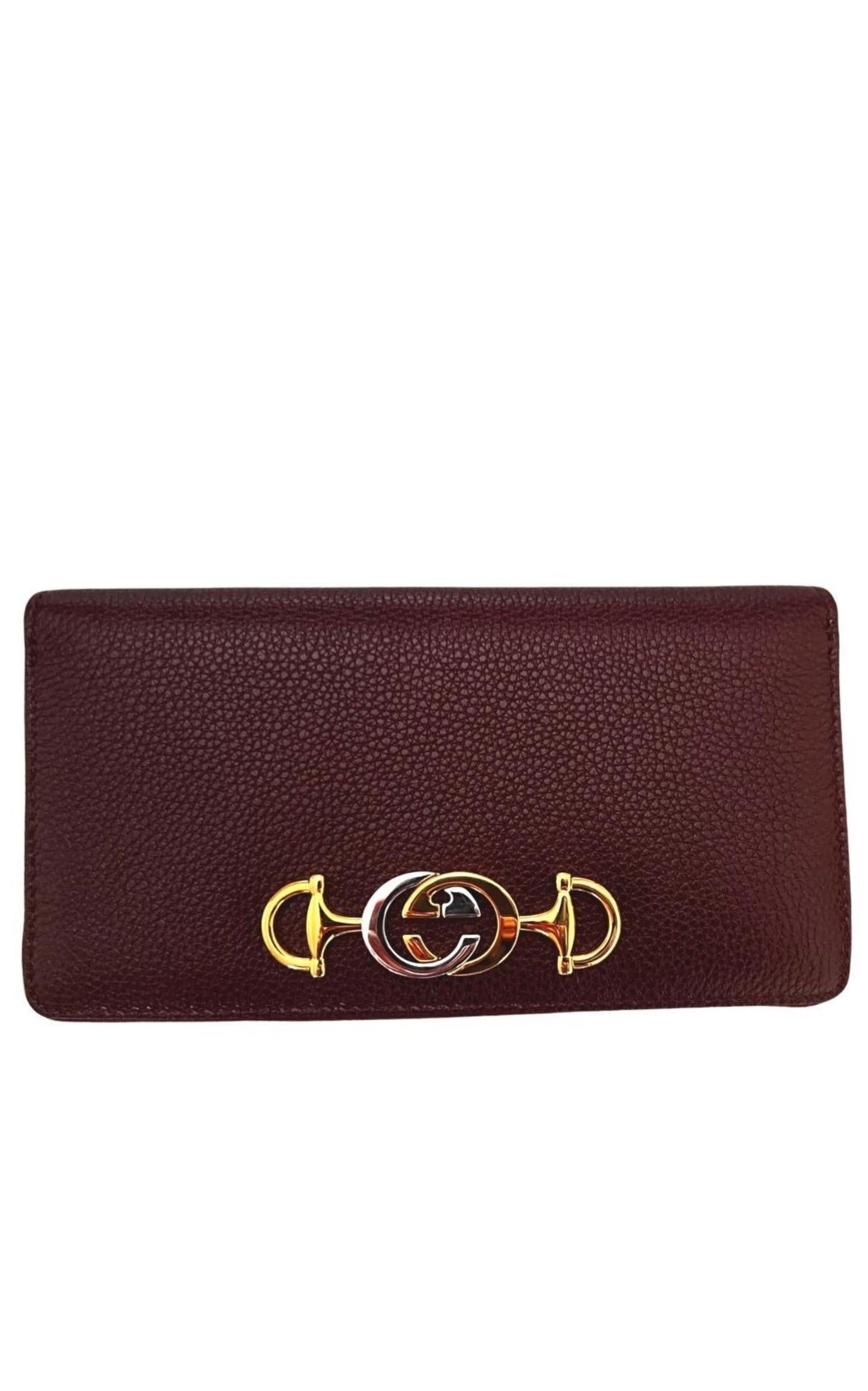  GucciZumi Burgundy Zip Around Wallet - Runway Catalog