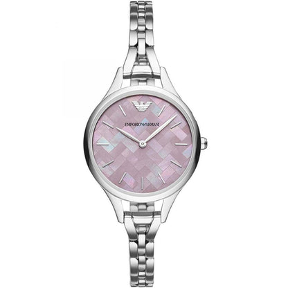 Ladies / Womens Aurora Lilac Bracelet Emporio Armani Designer Watch AR11122