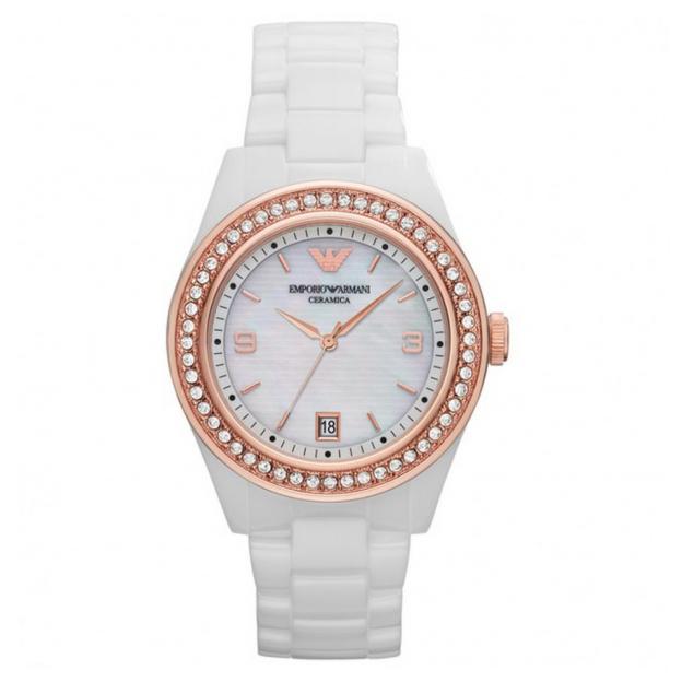 Ladies / Womens Ceramic White Emporio Armani Designer Watch AR1472