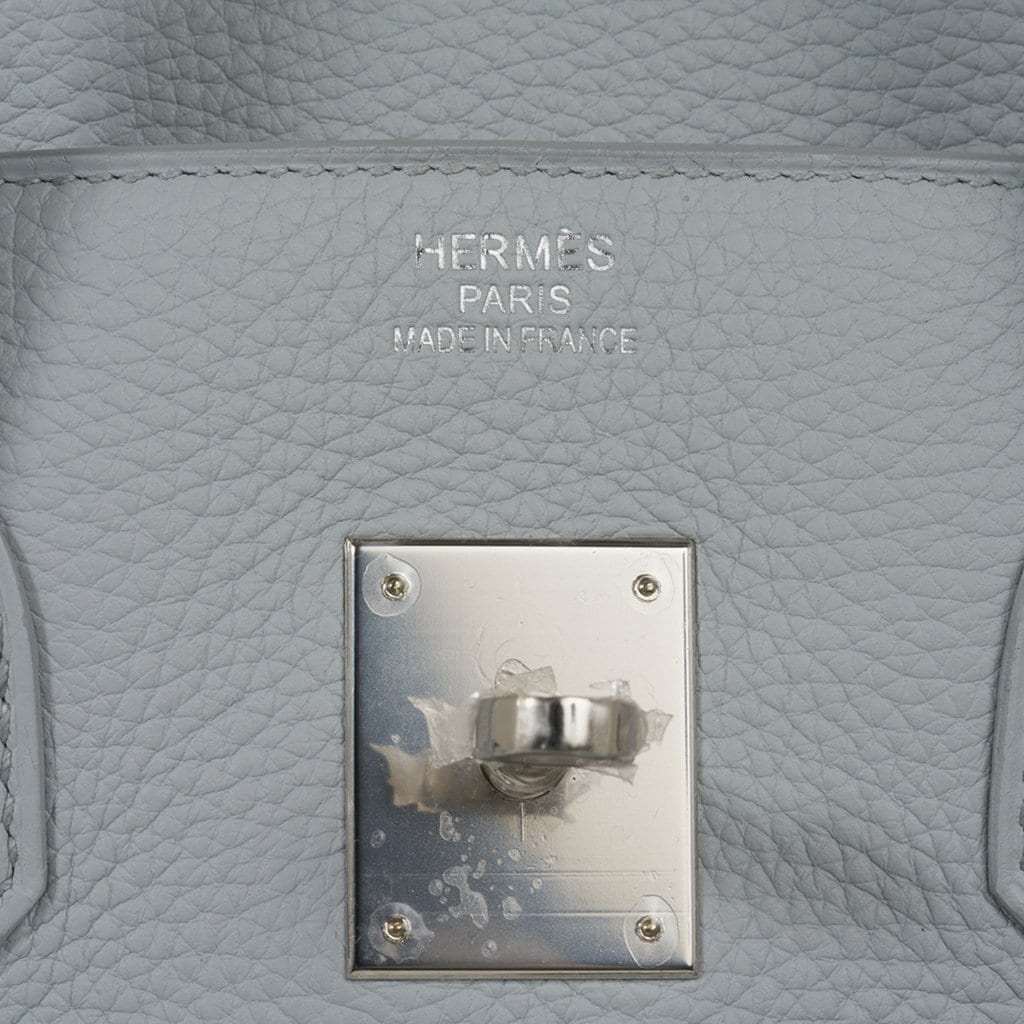 Hermes Birkin 35 Bag Blue Bleu Pale Togo Palladium Hardware