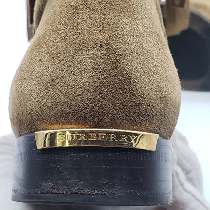 Burberry Suede Brown Ankle Boots