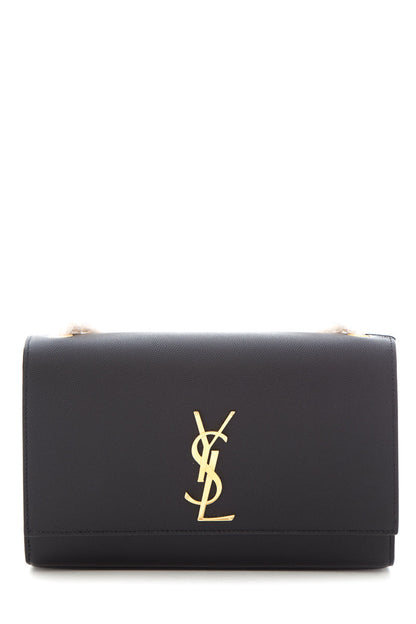 YSL Kate Medium Grain De Poudre Black Leather Shoulder Bag