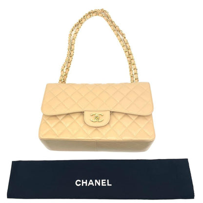 CHANEL Classic Jumbo Double Flap Bag Cream Caviar Leather