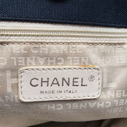 Chanel  Navy Blue Canvas Tote Bag