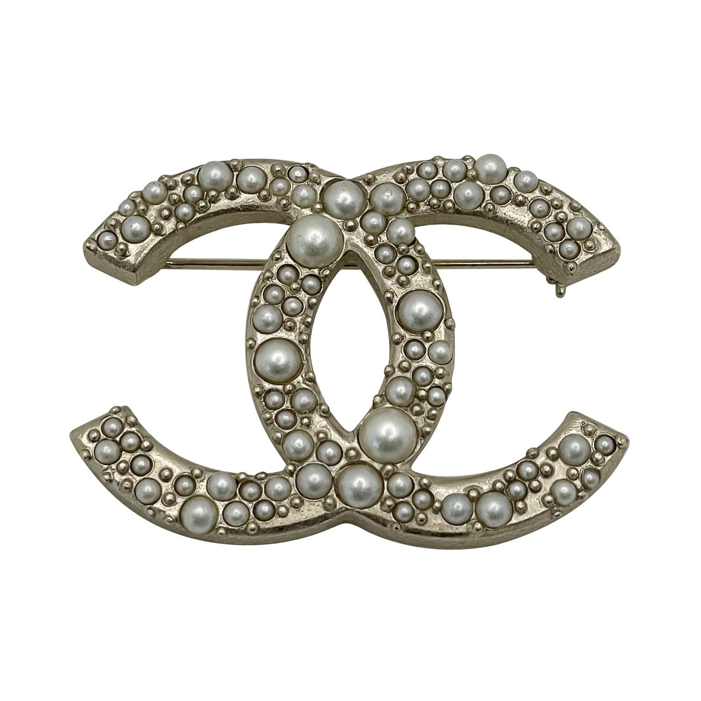 Chanel Pearl CC Logo Brooch