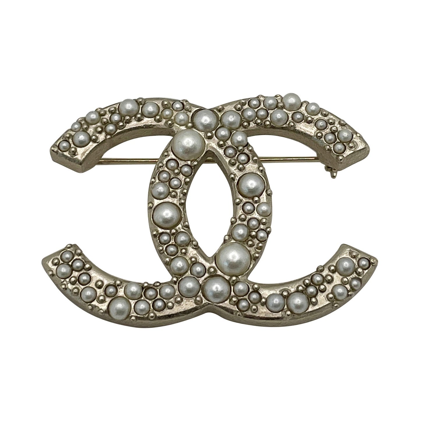 Chanel Pearl CC Logo Brooch