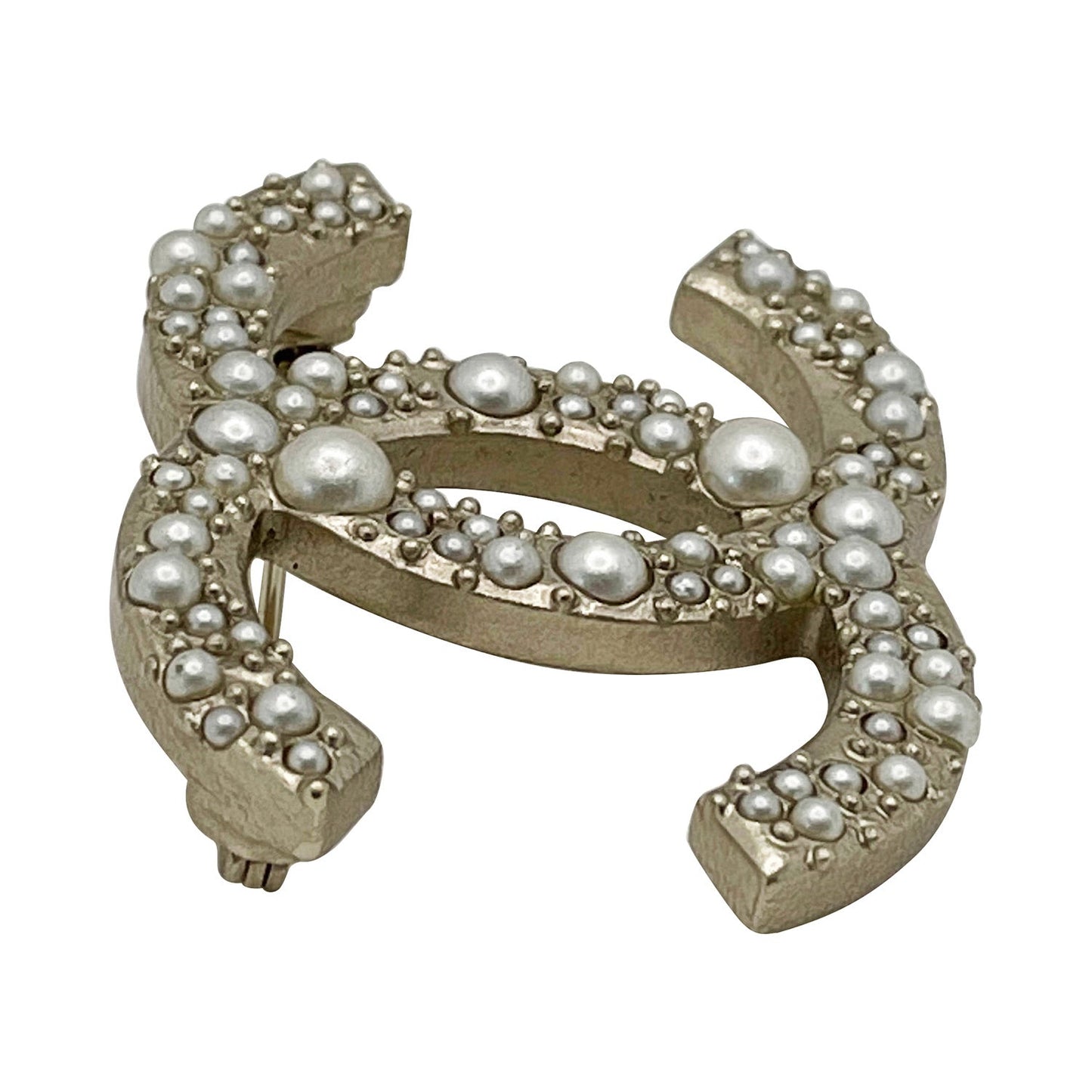 Chanel Pearl CC Logo Brooch