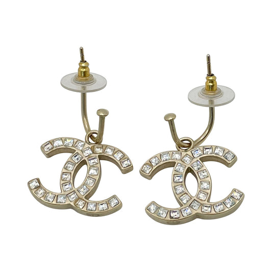 Chanel CC Logo Stud Earrings