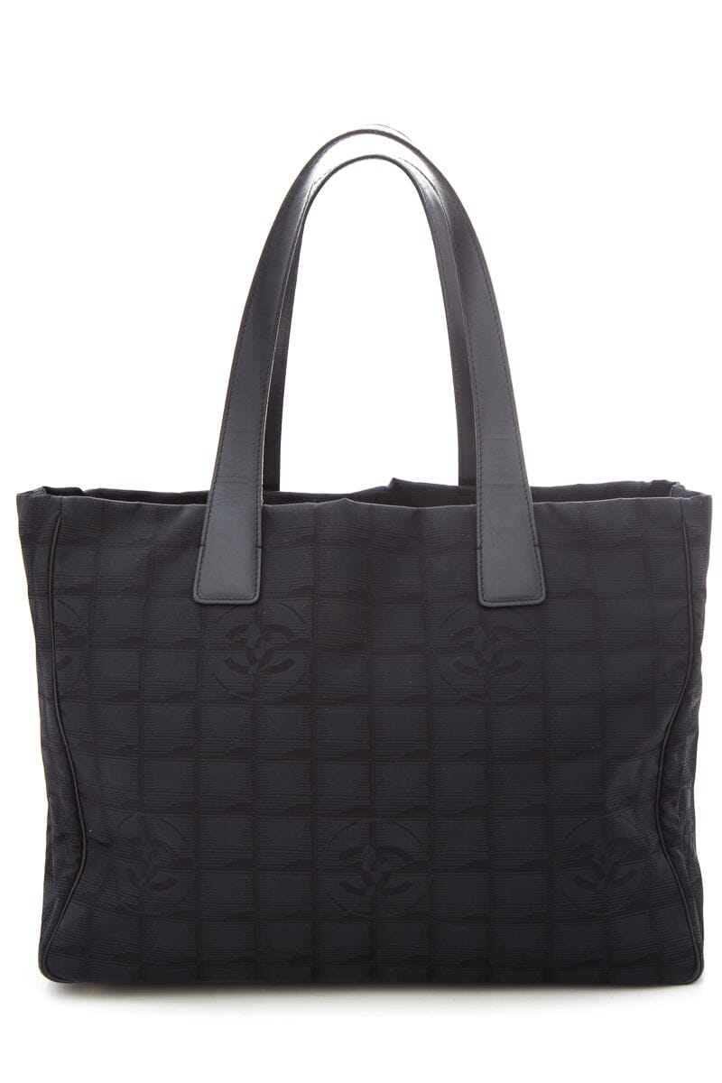 Chanel Vintage 2004 Nylon Logo Black Tote