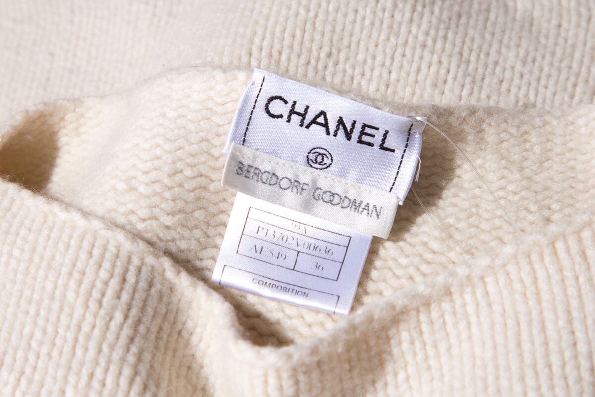 Chanel cream sweater best sale